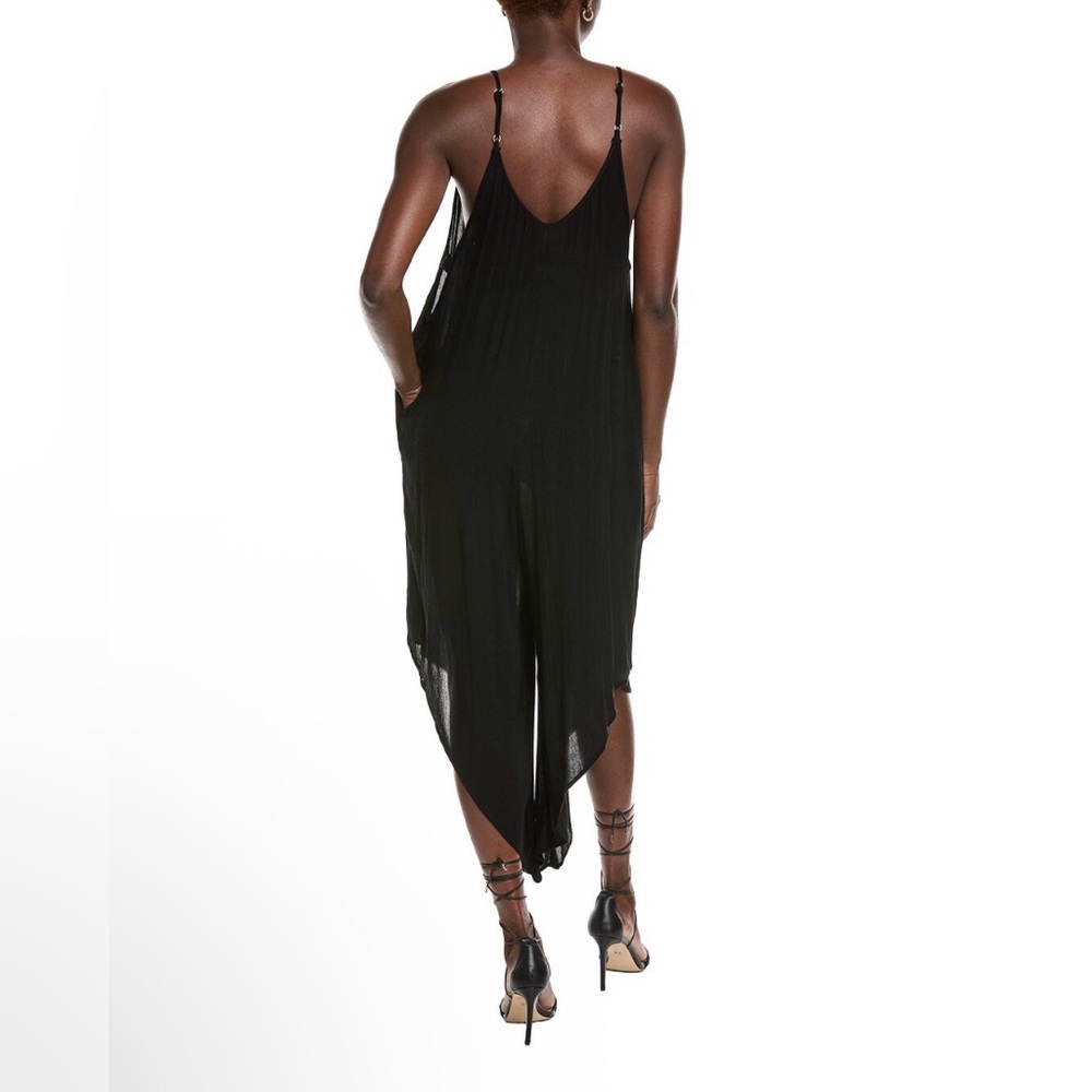 Elan size XL Black Asymmetric Slip Dress - perfect Beach Coverup